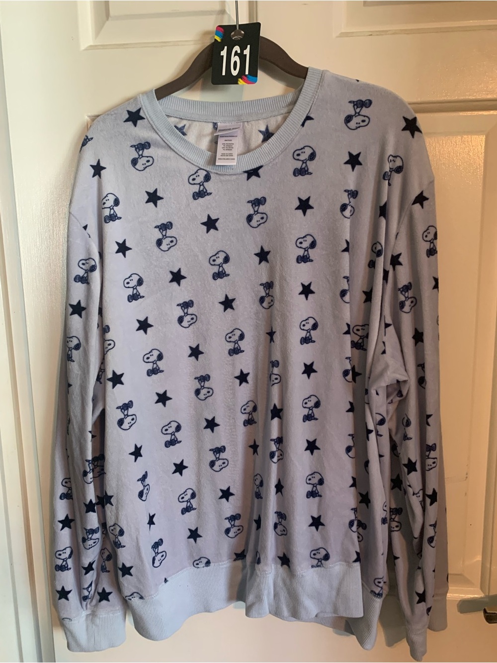 Peanuts Light Blue Snoopy Star Pajama Top